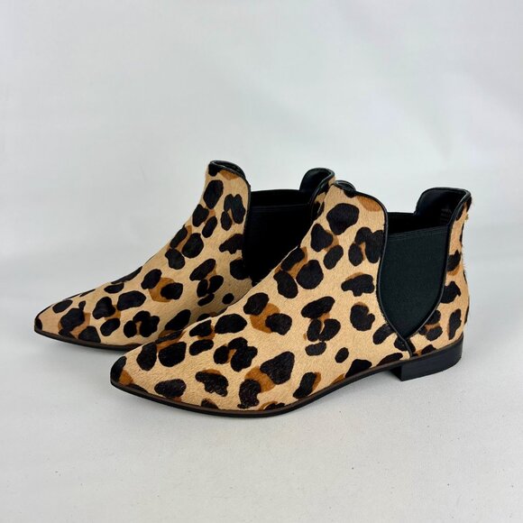 Cole Haan Womens Hara Jaguar Print Haircalf Chelsea Ankle Boots Low Heel size 7B - Picture 3 of 16